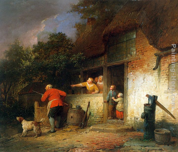 The Old Hunter painting - Ferdinand de Braekeleer The Old Hunter art painting